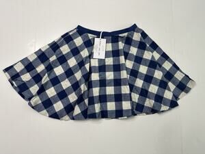 Well Dressed Wolf Omi Jo Girls Size 11/12 Blue Buffalo Check Skater Skirt NEW